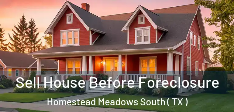  Sell House Before Foreclosure Homestead Meadows South ( TX )