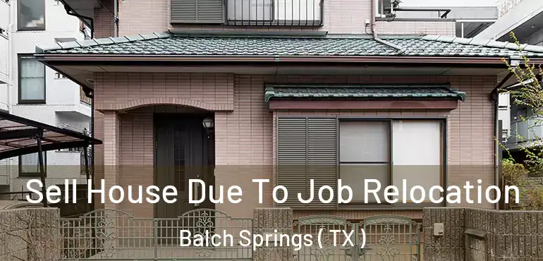  Sell House Due To Job Relocation Balch Springs ( TX )