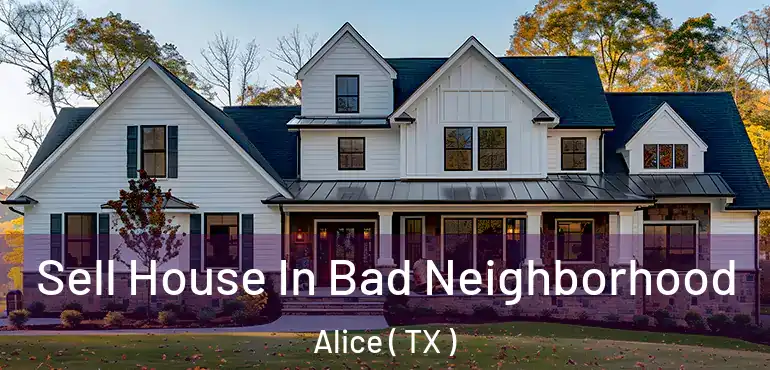  Sell House In Bad Neighborhood Alice ( TX )
