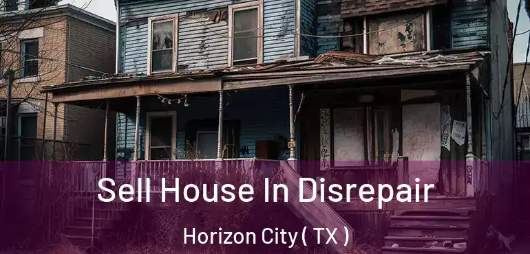  Sell House In Disrepair Horizon City ( TX )