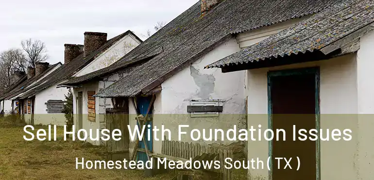  Sell House With Foundation Issues Homestead Meadows South ( TX )