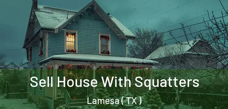  Sell House With Squatters Lamesa ( TX )