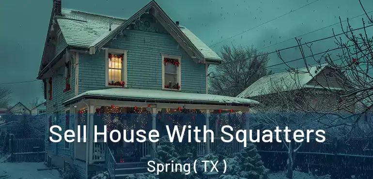  Sell House With Squatters Spring ( TX )