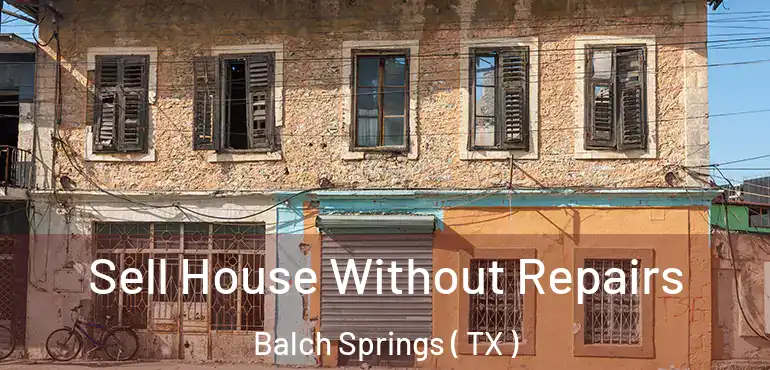  Sell House Without Repairs Balch Springs ( TX )