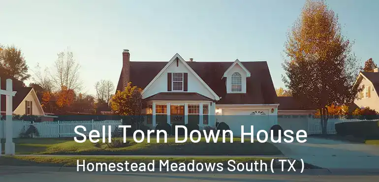  Sell Torn Down House Homestead Meadows South ( TX )